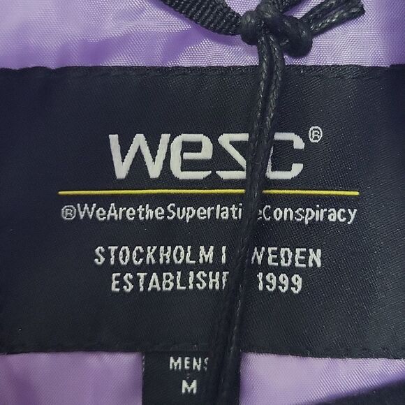 NWT WESC Vegan Purple Puffer Jacket. Size M - Picture 10 of 16